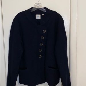 Wool button sweater